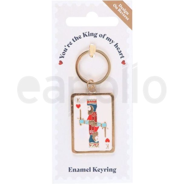 King Playing Card Enamel Keyring – 7 cm