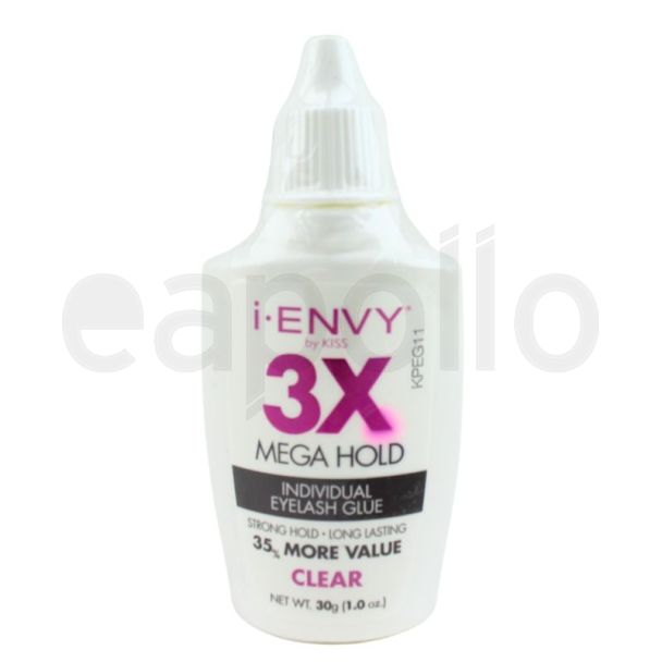 Kiss I Envy 3X Mega Hold Individual Eyelash Glue - Clear 