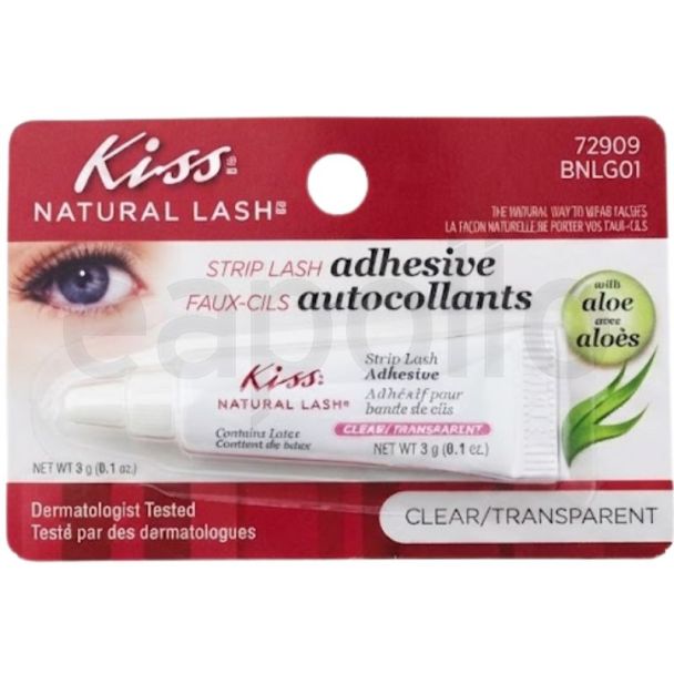 Kiss Strip Lash Adhesive With Aloe Vera - Clear/ Transparent (3g)