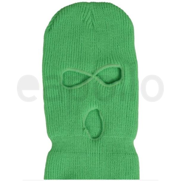 Knitted 3 Hole Balaclava - Neon Green