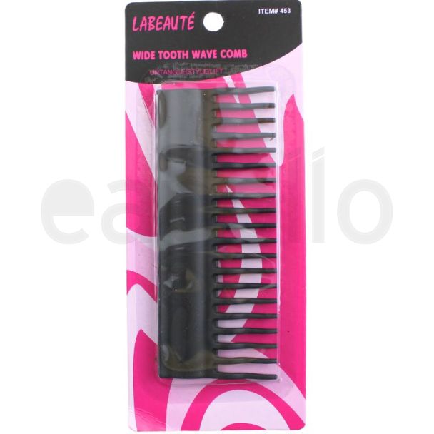 Labeaute Black Wide Tooth Wave Styling Comb - 15cm