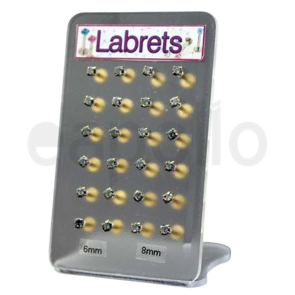 Labrets Rain Crystal Claw Set - Gold