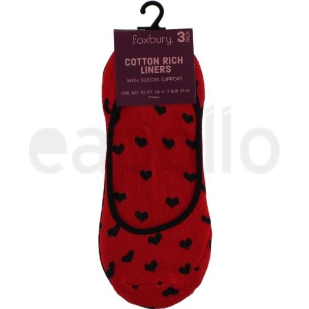 Ladies Cotton Rich Shoe Liners - Foxbury 