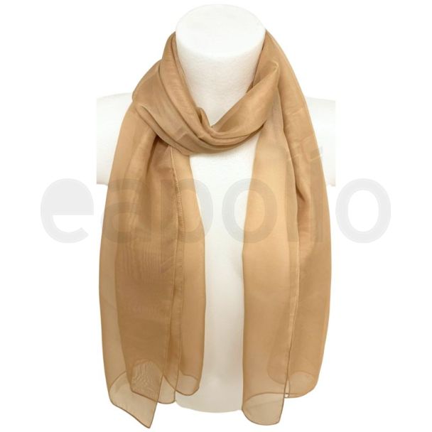 Ladies Plain Scarf - Light Tan