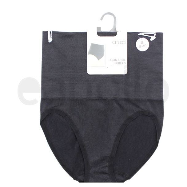 Ladies Shapewear Control Briefs - Black (Asst. Sizes)