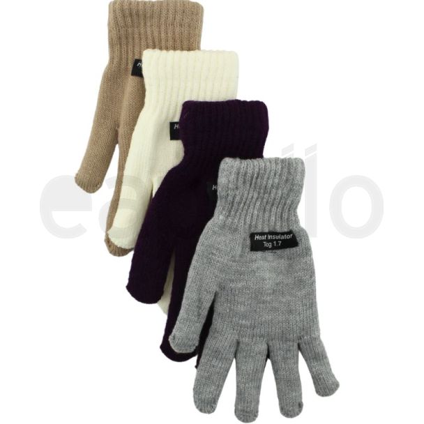 Ladies Thinsulate Knitted Gloves - Dark Assorted Colours