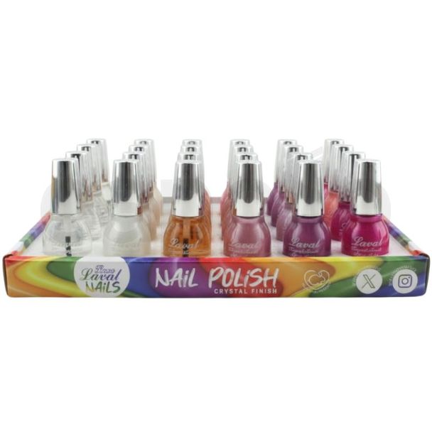 Laval Crystal Finish Nail Polishes - Asst L20D1