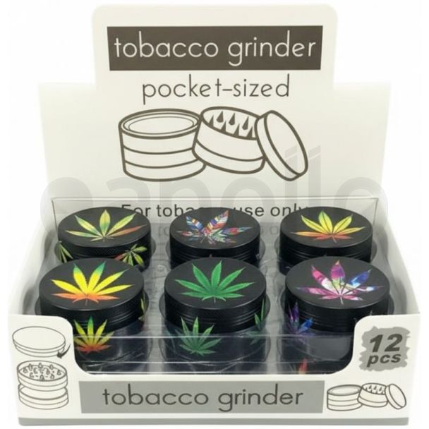 Leaf Design  3-Part Metal Handmuller - Assorted (5x3cm)