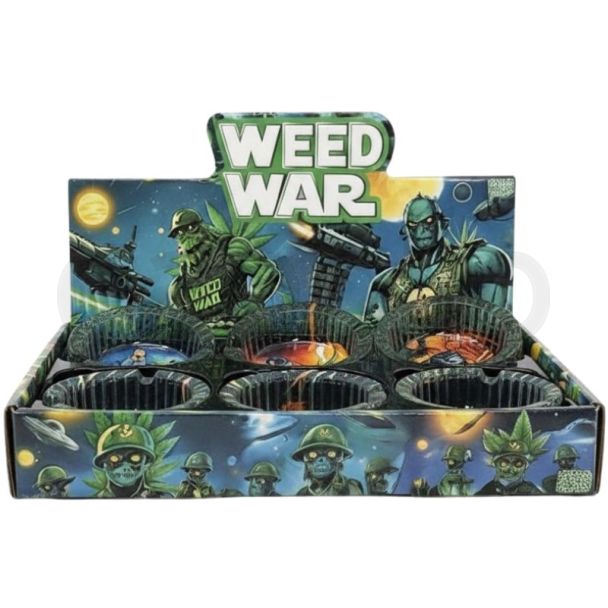 Leaf War Life Design Glass Ashtray - Assorted (8.5x3.5cm)