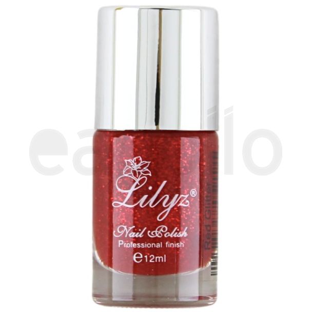 Lilyz Nail Polish - Red Glitter