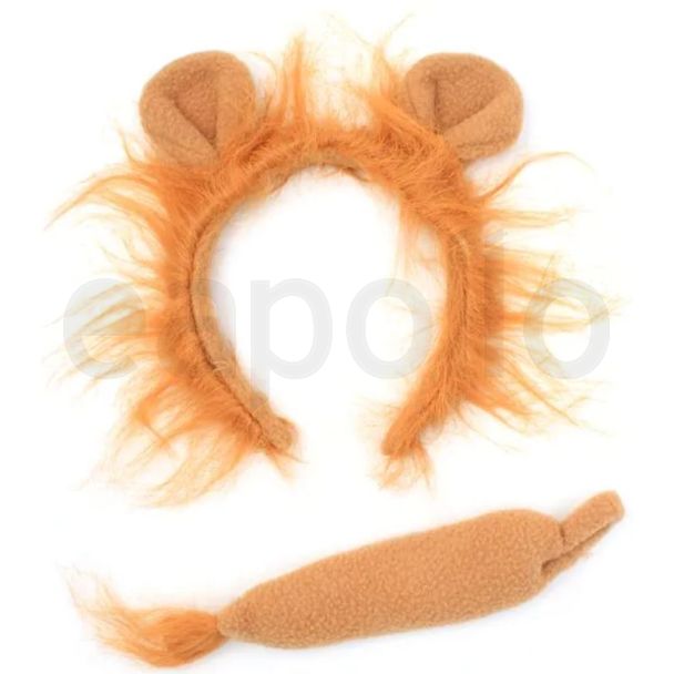 Lion Ears Aliceband & Tail Set