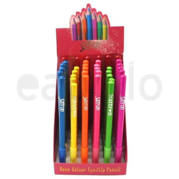 Saffron Lip & Eye Pencil - Assorted  Neon Colours