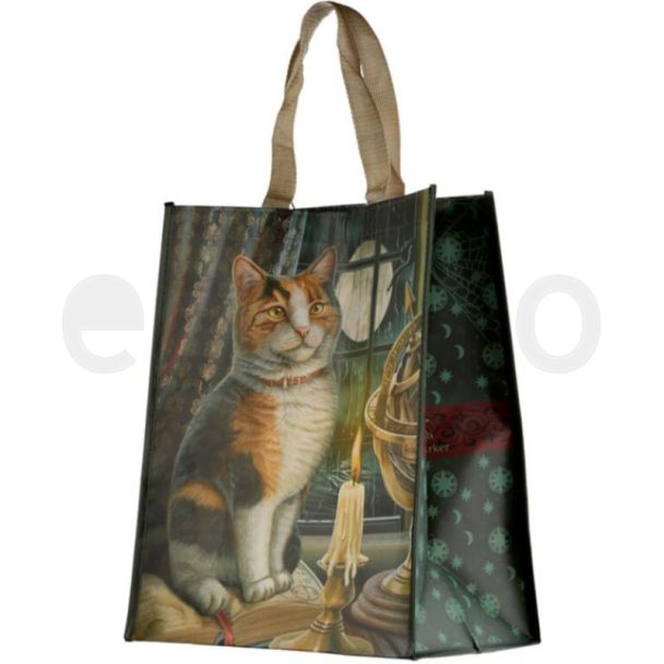 Lisa Parker Reusable Shopping Bag - Adventure Awaits Cat