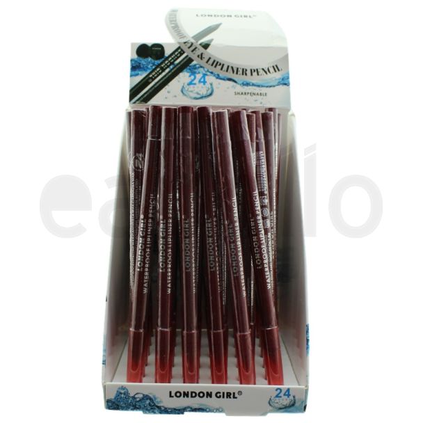 London Girl Waterproof Eyeliner Pencil - Red