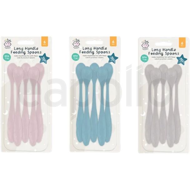 Long Handle Feeding Spoons – Pack of 5