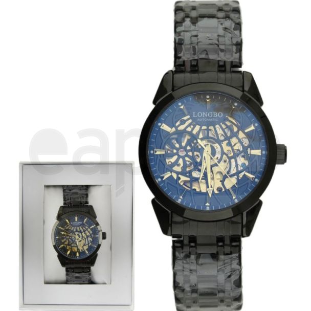 Longbo Men's Automatic Watch with Metal Bracelet - Metal Gun D3