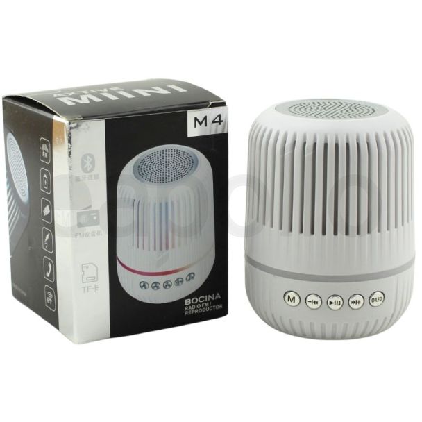 M4 Portable Wireless Miini Speaker - White (90x70mm)