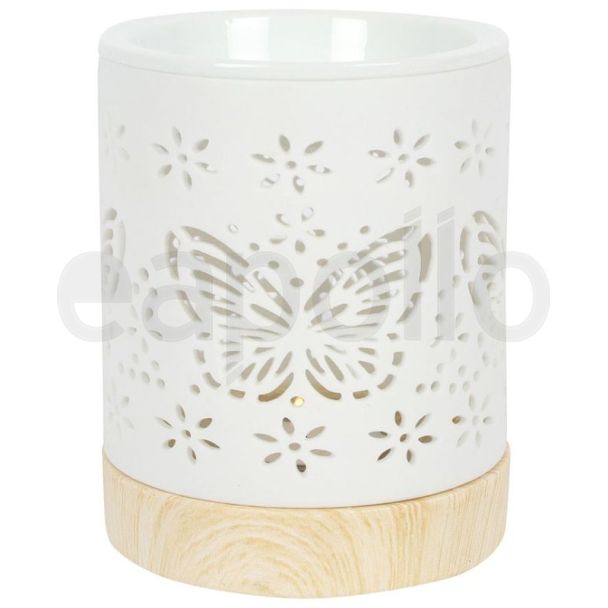 Matte Ceramic Butterfly Oil Burner