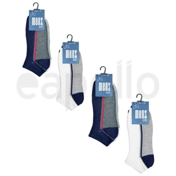Wholesale Men's Trainer Socks - Assorted Colours
