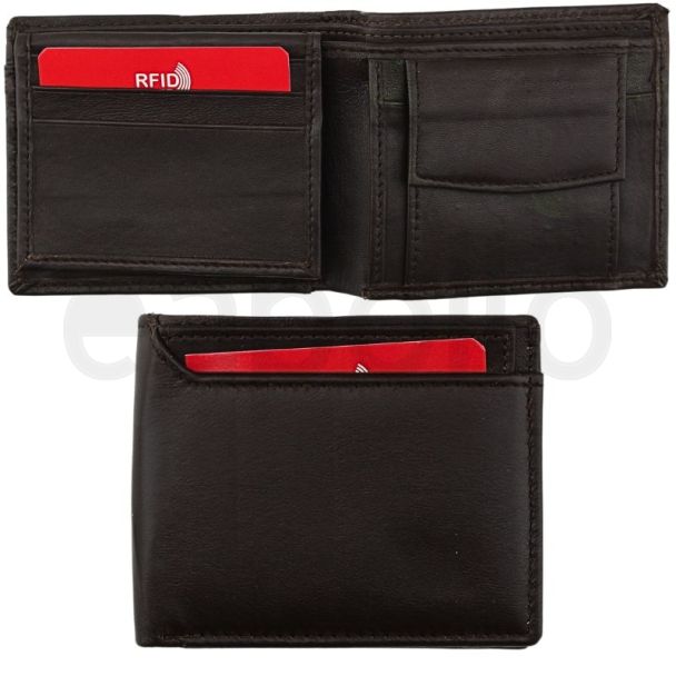 Men's Bifold RFID Leather Wallet - Brown 