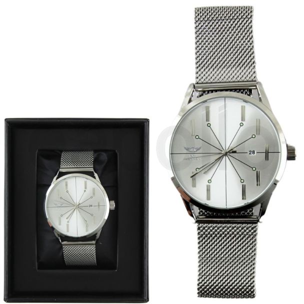 Men's NY London Mesh Bracelet Watch  - Silver