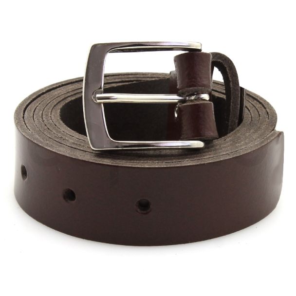 Men's Plain Leather Belts 1.25" - Dark Brown (Medium)