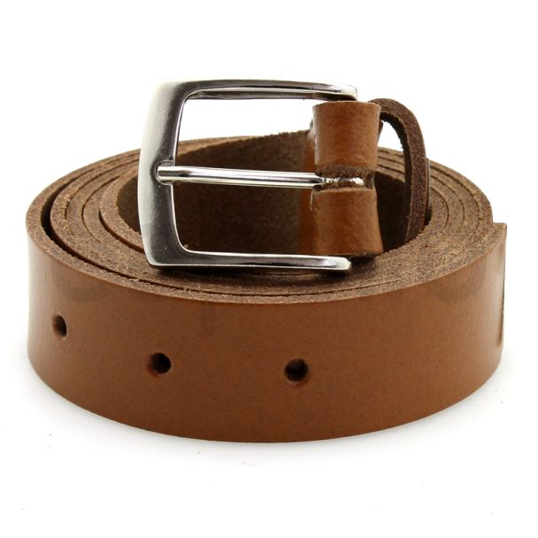 Men's Plain Leather Belts 1.25 - Tan (XX Large)