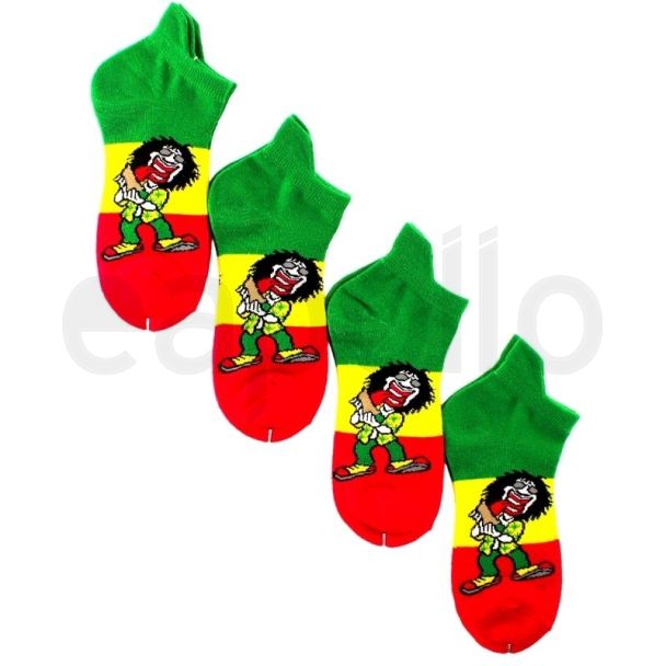 Men's Rasta Man Print Trainer Socks (1 Pack)