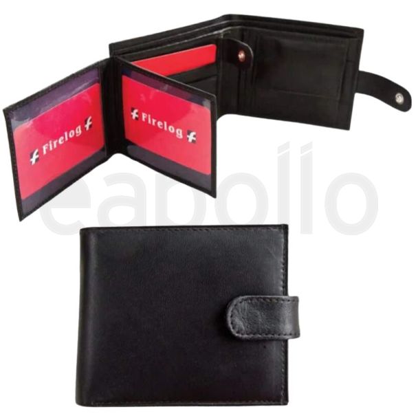 Men's Genuine Basic RFID Wallet- Black