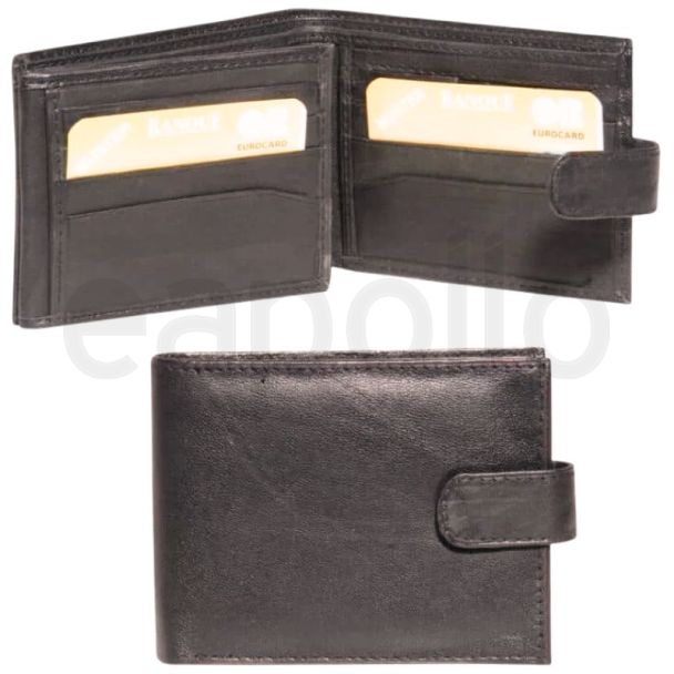 Men's Bi-fold Leather RFID Wallet- Brown