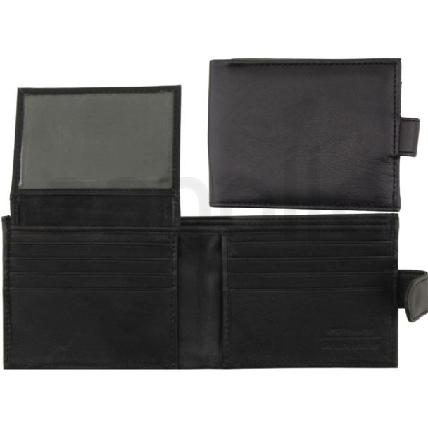 Mens Genuine Leather RFID Blocking Wallet- Black Colour 