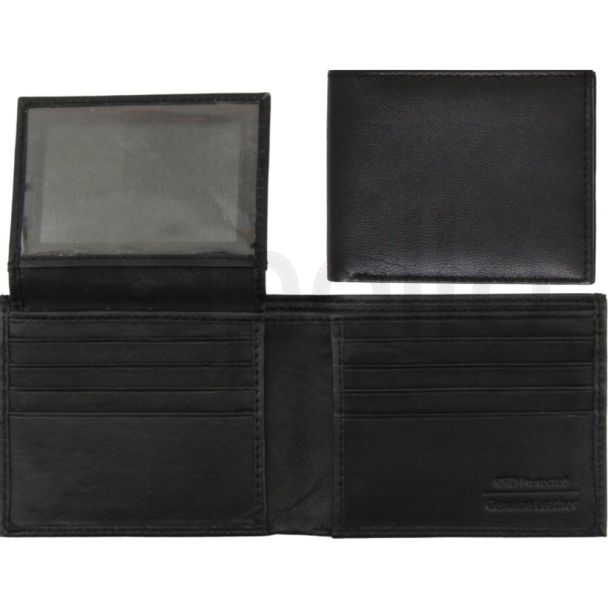 Mens Genuine Leather RFID Wallet- Black Colour 