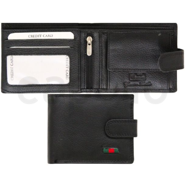 Mens Genuine Leather RFID Wallet- Black
