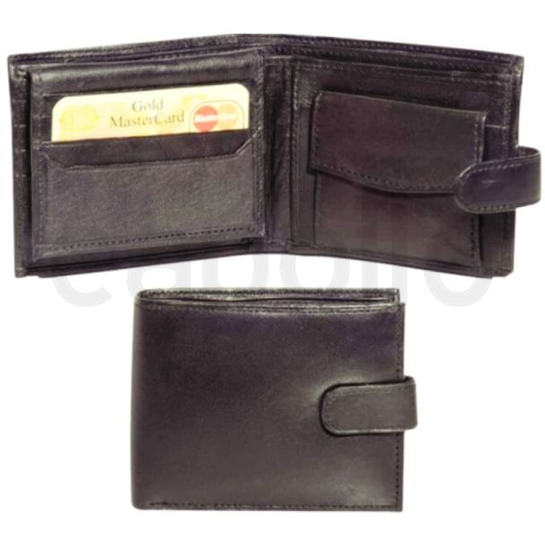 Men's Genuine Leather RFID Wallet- Brown