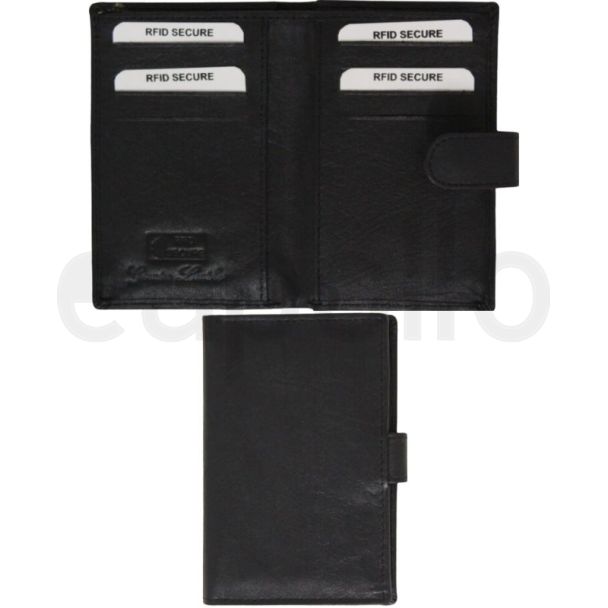Men's Genuine Leather RFID Wallet - Black 