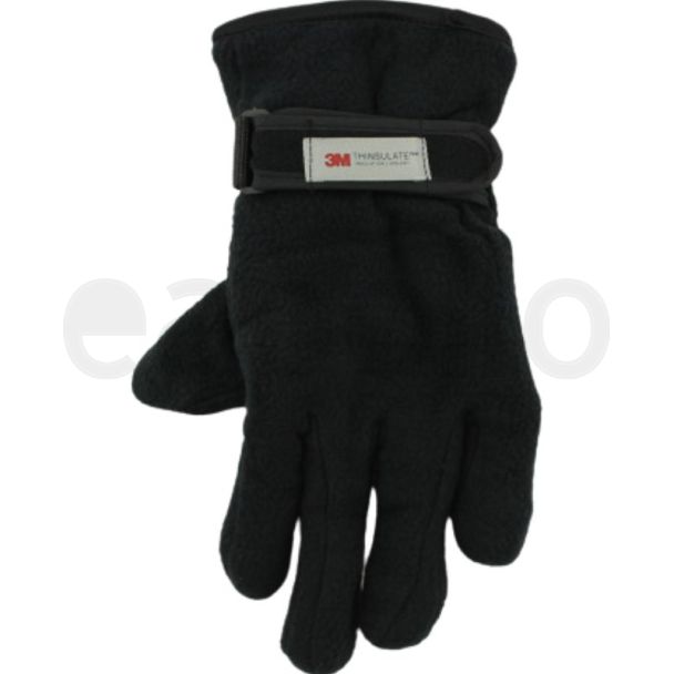 Men's Heat Insulator Fleece Gloves - Black