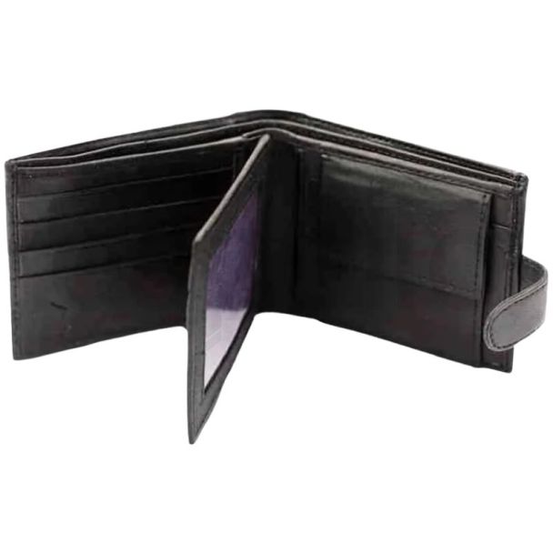 Men's Leather Bi-Fold RFID Wallet - Brown