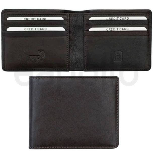 Men's Leather RFID Bifold Elite Wallet - Brown