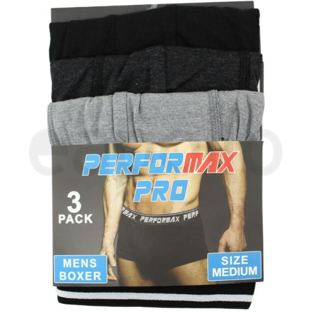 Men's Plain Cotton Rich Boxers (3 Pack) - Assorted Colours(Large - 36-38")
