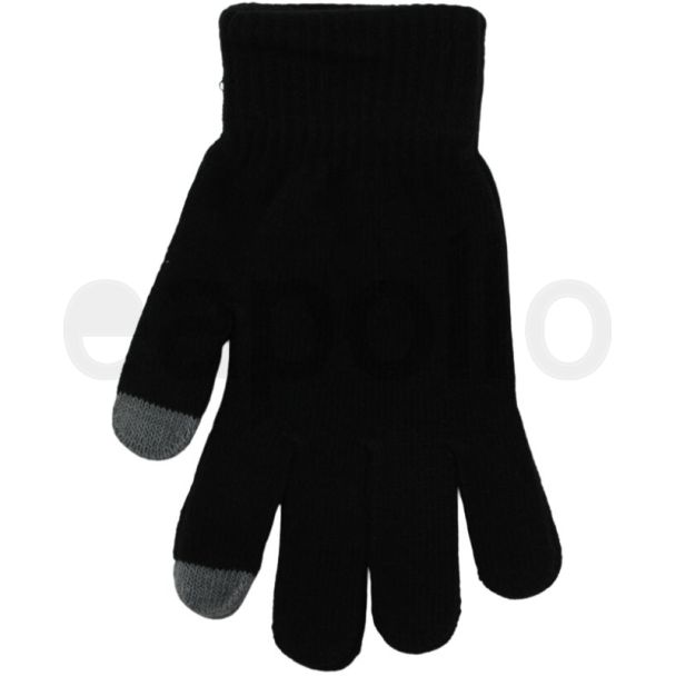 Mens Plain Touch Screen Magic Gloves - Black