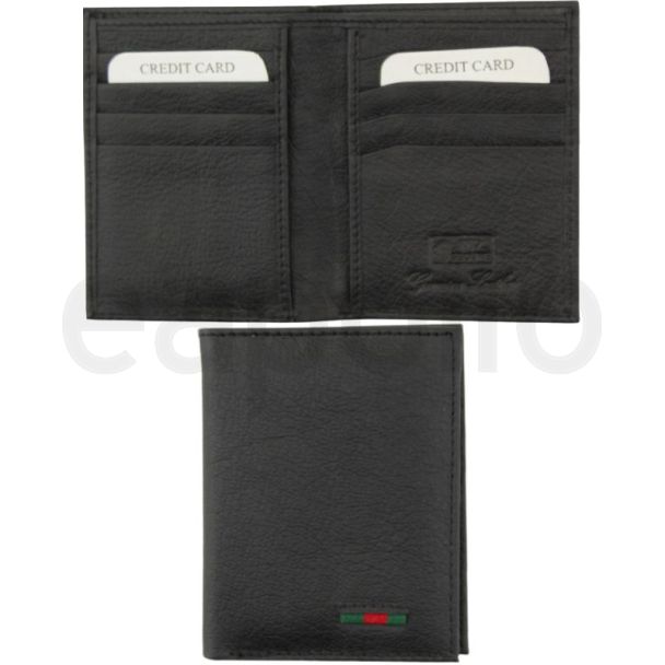 Mens RFID Secured Genuine Leather Wallet- Black