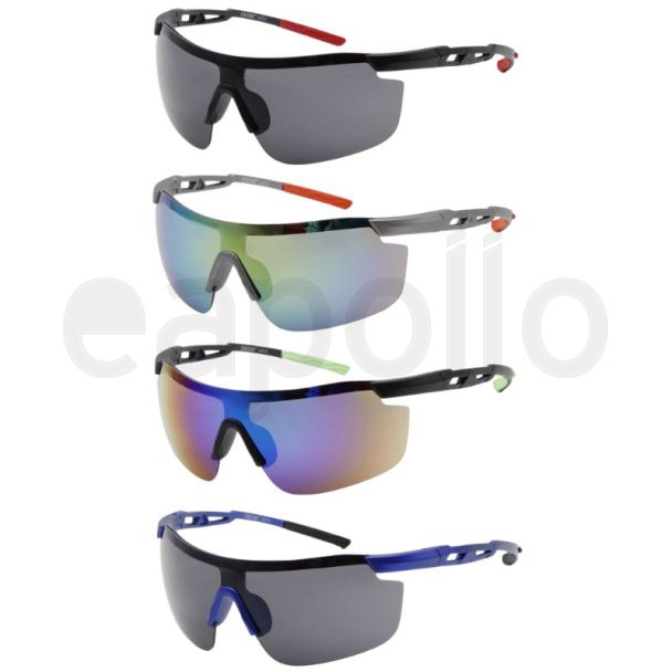 Men's Shield Sports Sunglasses (UV Protection) - Assorted 