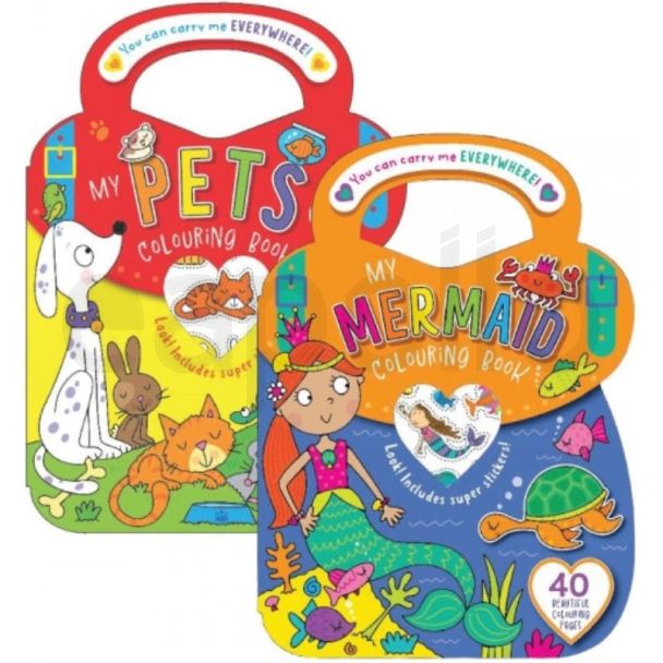Mermaid and Pets Colouring & Sticker Activity Book - Assorted