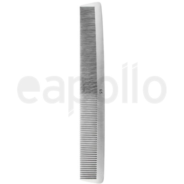 Metal Barber Hair Comb - Silver - 21.5cm