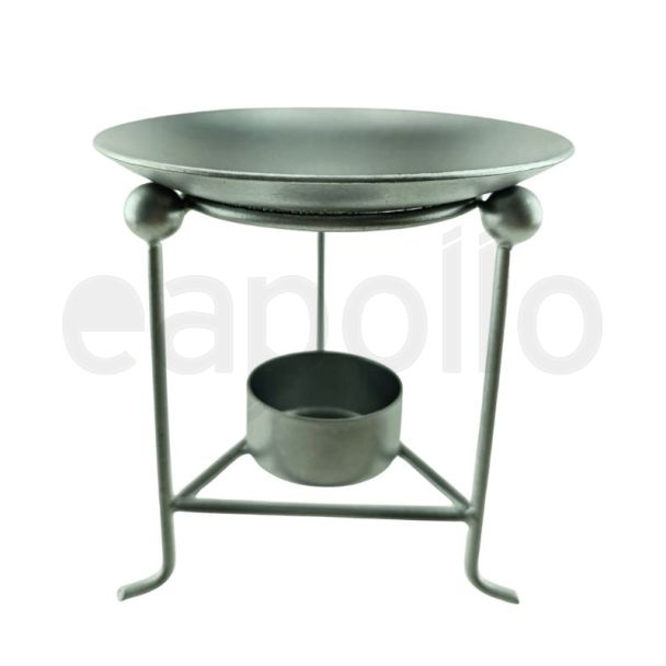 Silver Metal Oil Burner - Design (J-11 F)