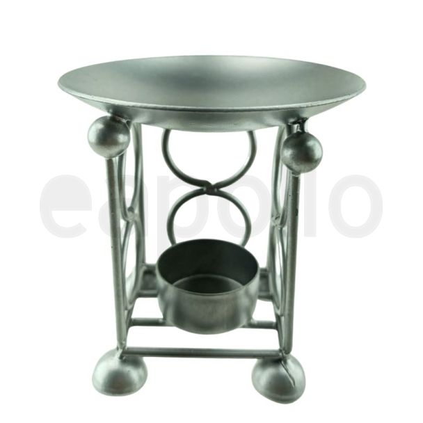Silver Metal Oil Burner - Design (J-11 H)