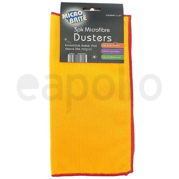 MICRO BRITE 3 Pack Microfibre Dusters