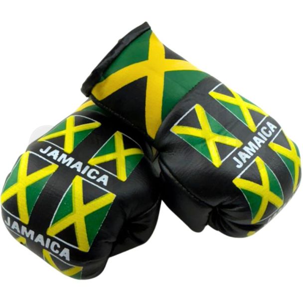 Mini Black Boxing Gloves - Jamaica 