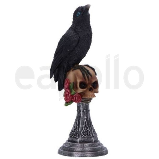 Mini Raven Figurine 17cm - Perched Prophecy 
