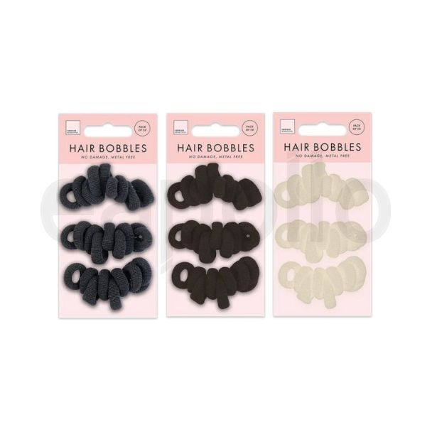 Mini Rolled Hair Elastics (Pack of 30) - Assorted Colours